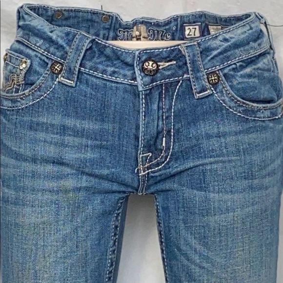 Buckle Miss Me cowboy boot denim jeans size 27 EUC - Picture 8 of 14